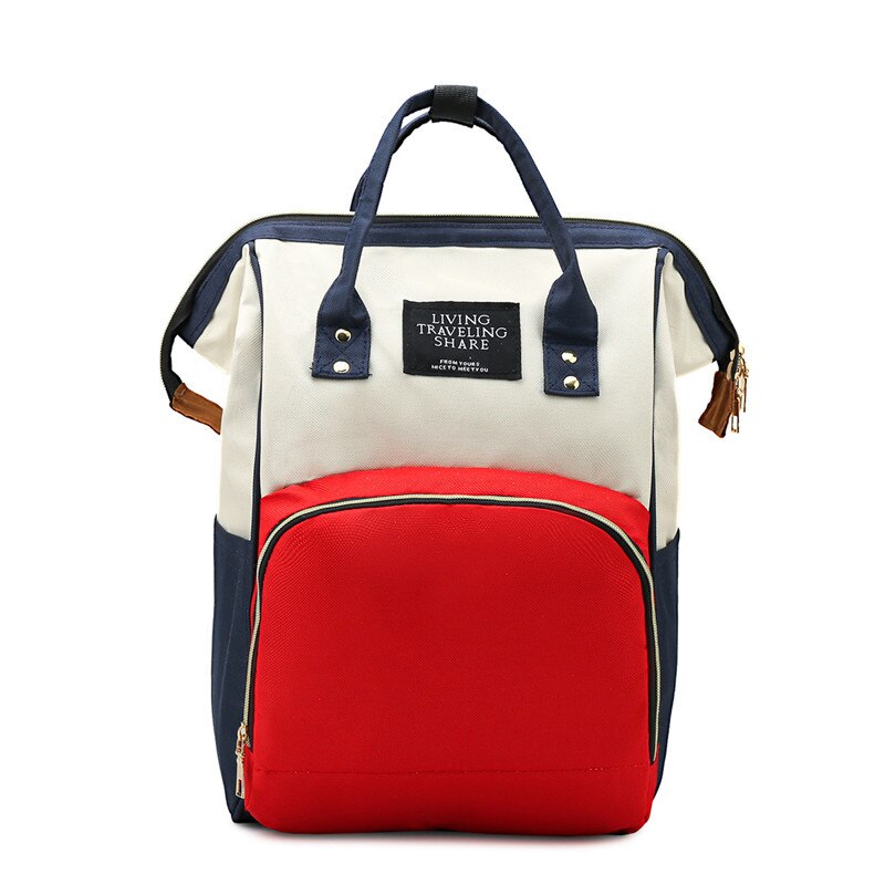 Contrast Kleur Luiertas Lichtgewicht Multi-Functionele Grote Capaciteit Hand Mother 'S Bag Zwangere Vrouwen Mama Zak Zuigeling