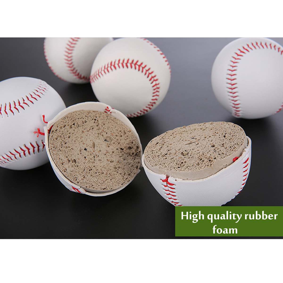 6 Piece 2.75" White Base Ball Baseball Practice Trainning Softball Sport Team Game .