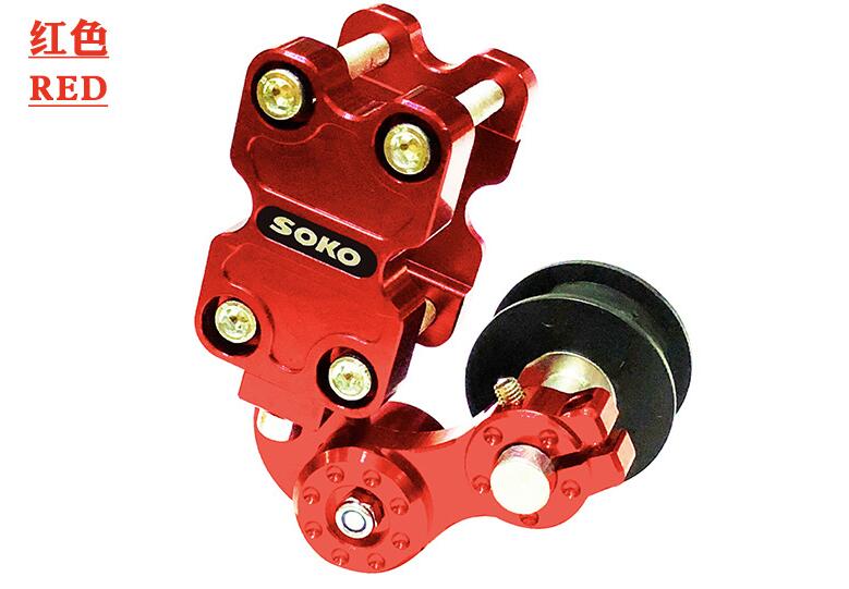 Motorcycle Chain Adjuster Black Red Automatic Regulator Chain Tensioner Aluminum Alloy For Most Motorcycle