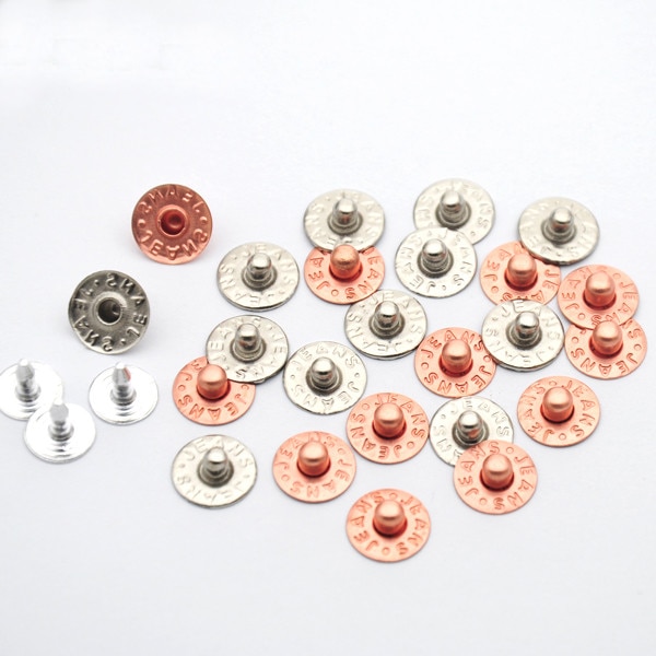 Boutons de vêtement en laiton jean | Boutons rivets, clou en alum, nickel/cuivre pour pochette jean, 300 ensembles/lot, 9.5mm