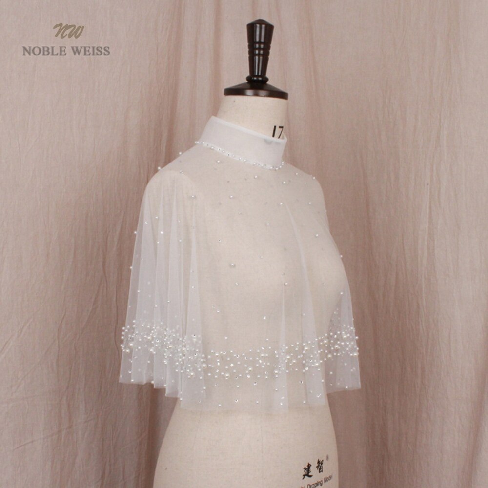 Tiulowa etola ślubna zroszony ślubny krótki ślubny przylądek