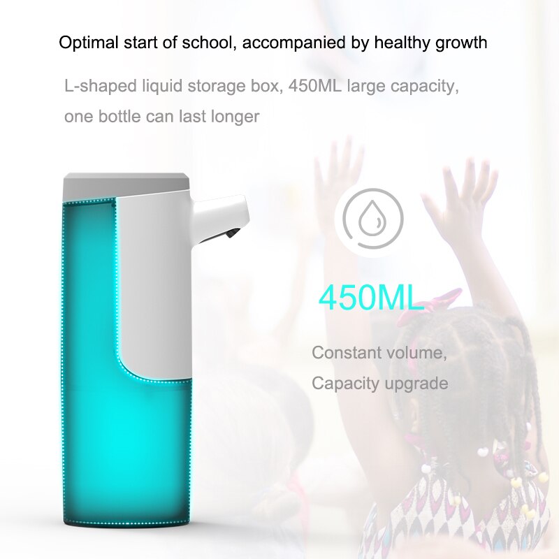 Distributeur automatique de savon électrique de 450ML, mousse parfaite, mains libres, Gel, chargeur USB