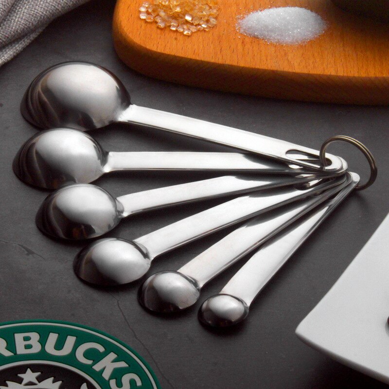 4pcs/7pcsMeasuring Cups Measuring Spoons Set Stainless Steel Measuring Cup Spoon for Baking Tea Coffee Kitchen Measuring Tools
