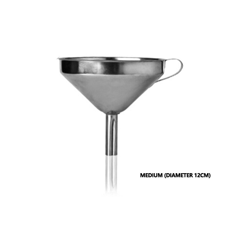 Stainless Steel Funnel Kitchen Oil Liquid Funnel Metal Funnel with Mouth Funnel for Canning Kitchen Tools: m