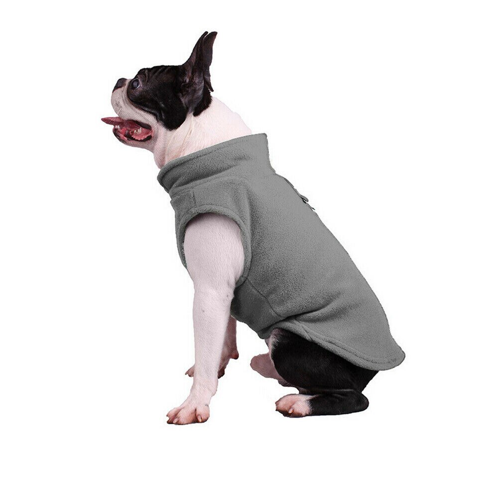 Fleece Harness Pet Vest Jas Jumper Trui Jas Voor Kleine Medium Grote Hond: Grijs / M