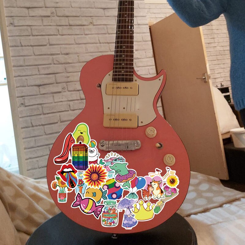 50PCS Colorful Stickers Pack For Hydro Flask Water Bottle Vinyl Decal DIY Laptop Phone Cute Trendy Aesthetic Teen Girls Sticker