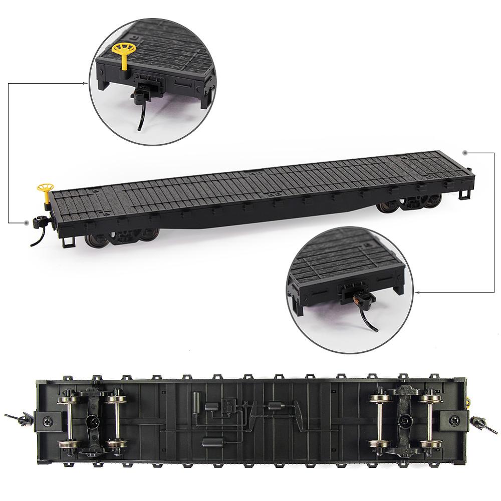 Transporteur de voiture plat 52 ", à échelle HO, 1 pièce, modèle 1/87, 52 pieds, conteneur de Train, transport de marchandises, 1 pièce C8741DS