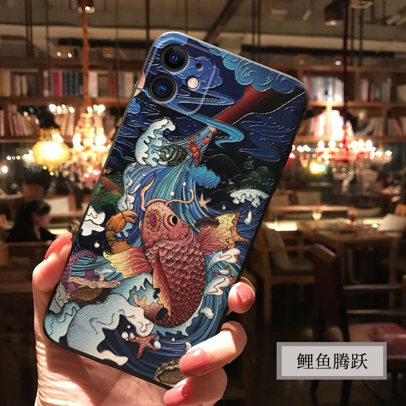 Coque de protection Anti-chute personnalisée pour iphone 12, étui tout compris pour téléphone portable Apple: Bleu