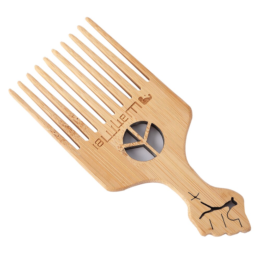 Houten Bamboe Luchtkussen Massage Kam Grove Dubbele Hoofd Platte Kam Wees Staart Kam Professionele Kapsalon Styling Kam