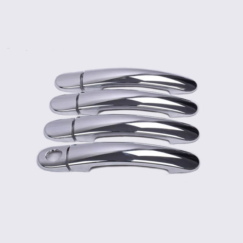 Cubiertas de manija de puerta de coche, accesorios de pegatinas de estilo para Seat Leon MK2 1P FR + Cupra 2006 ~ , de fibra de carbono cromado: model 3