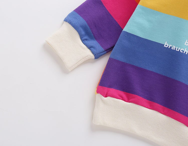 1-6 ans coton bébé garçons filles T-shirt vêtements à manches longues arc-en-ciel chemises printemps hiver enfant garçon fille vêtements Blouse hauts