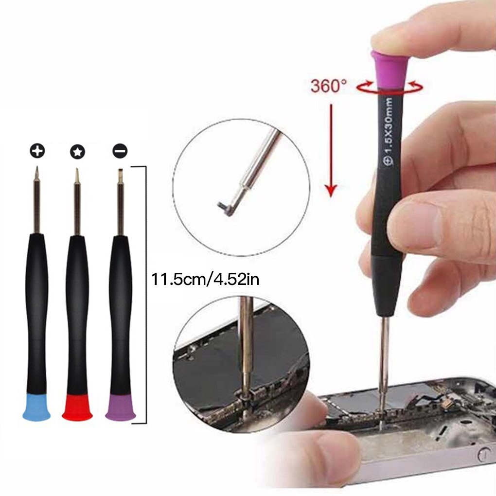 21pcs Cell-Phone Repair Kit Non-slip Phone Screwdriver Set Mobile Phone Watch Repairing Tool Screwdriver Color Random