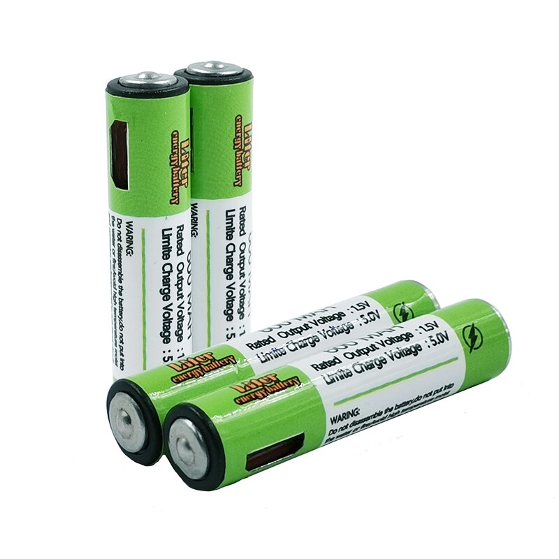 1.5V Aaa Batterij 600Mah Usb Oplaadbare Batterij 1.5V Voor Afstandsbediening Speelgoed Aaa Batterijen