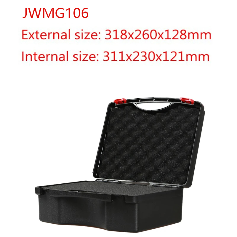 Suitcase Tool Box With Spong Complete Toolbox Cases Portable Plastic Tool Case Safety Equipment Instrument Case: Blue