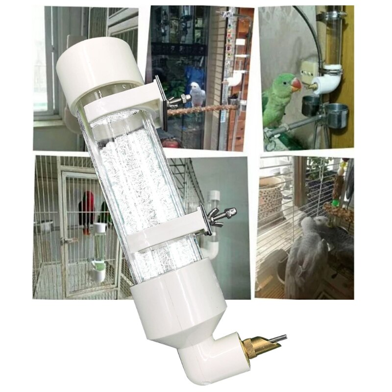 Comedero para pájaros y periquitos, jaula colgante para mascotas, agua potable para dispensador automático de loros, cacatúas