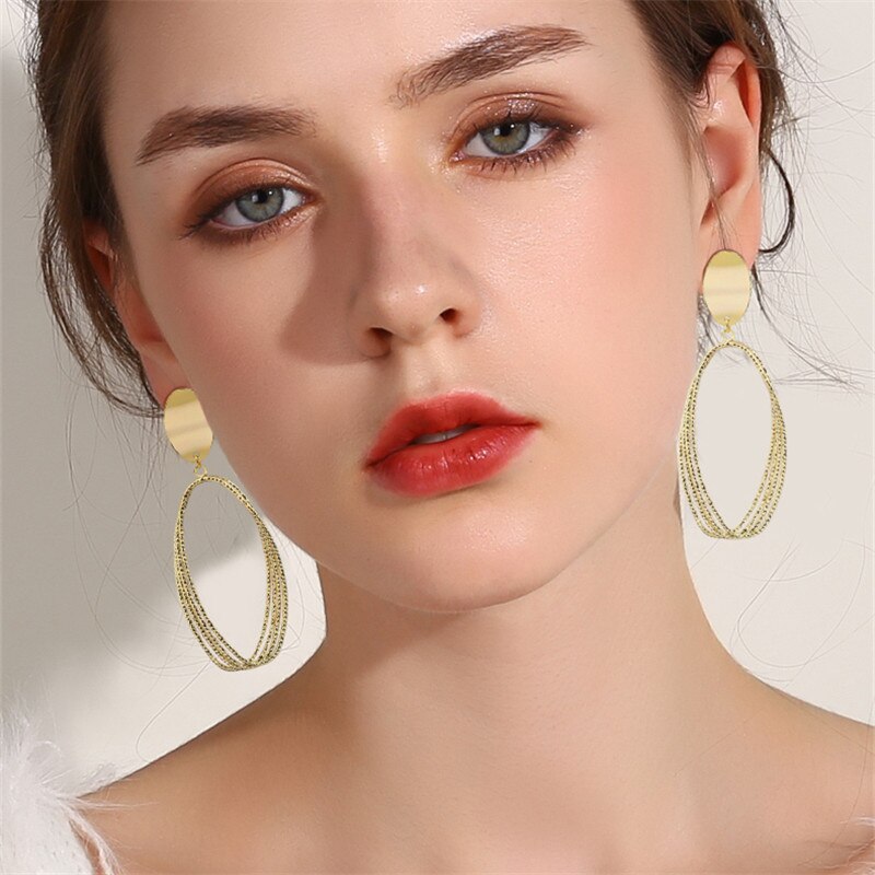 ladies retro classic hoop earrings handmade irregular geometric big pearl earrings wedding party jewelry accessories