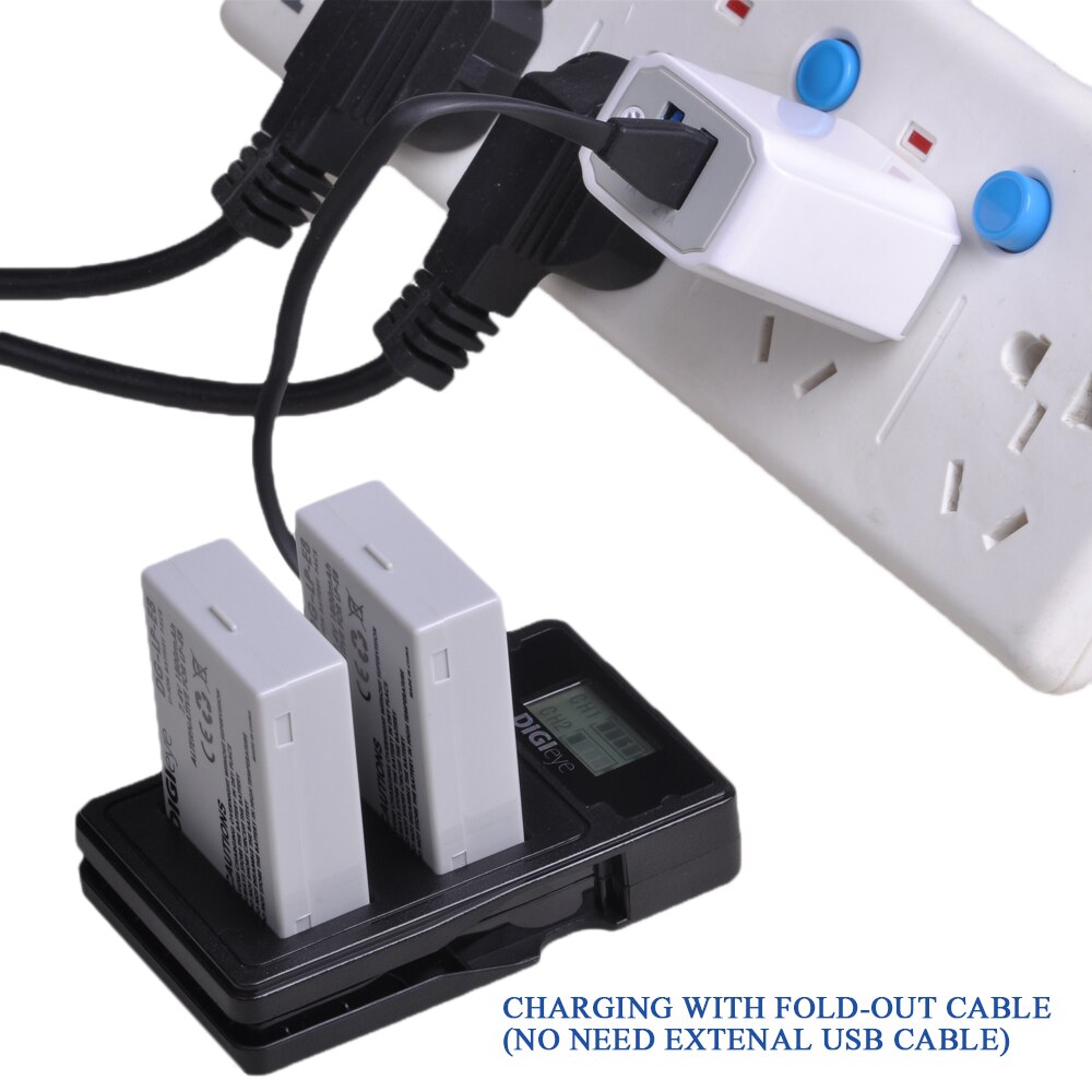 2X LP-E8 LPE8 Battery + LCD Dual Charger With Type C Port for Canon Rebel T3i T2i T4i T5i EOS 600D 550D 650D 700D Kiss X5 X4 X6