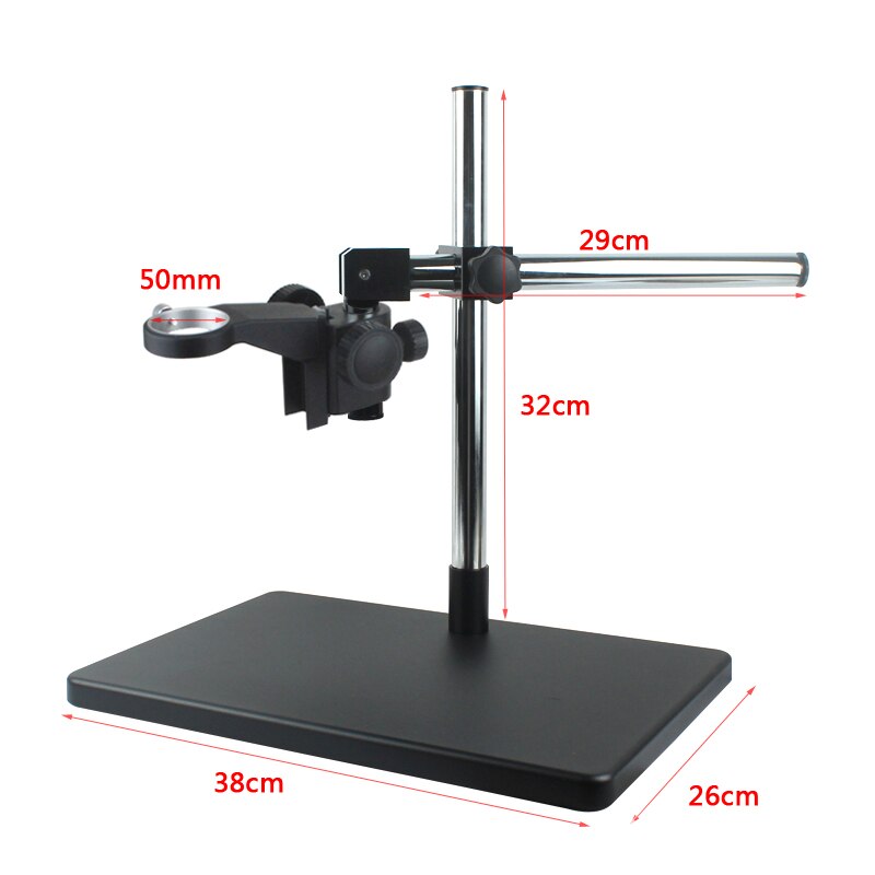 HDMI USB Video Microscope Camera Adjustable Boom Table Working Stand Holder + 50mm Ring Holder + Multi-axis Adjustable Metal Arm