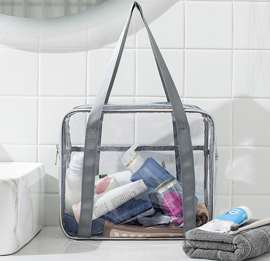 clair PVC plage voyage utilisation fourre-tout grande capacité sacs à cosmétiques transparents