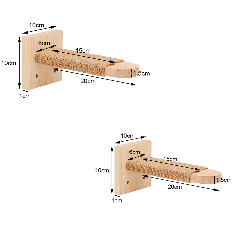 Cat climbing rope cat rack solid wood cat climbing rack sky-high rope large cat rope ladder wall-mounted cat jumping platform: green