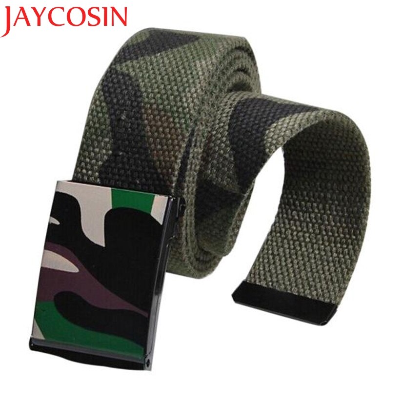 Jaycosin Mode 1 Pc Mannen Jongen Leger Camouflage Canvas Riem Automatische Gesp Riem