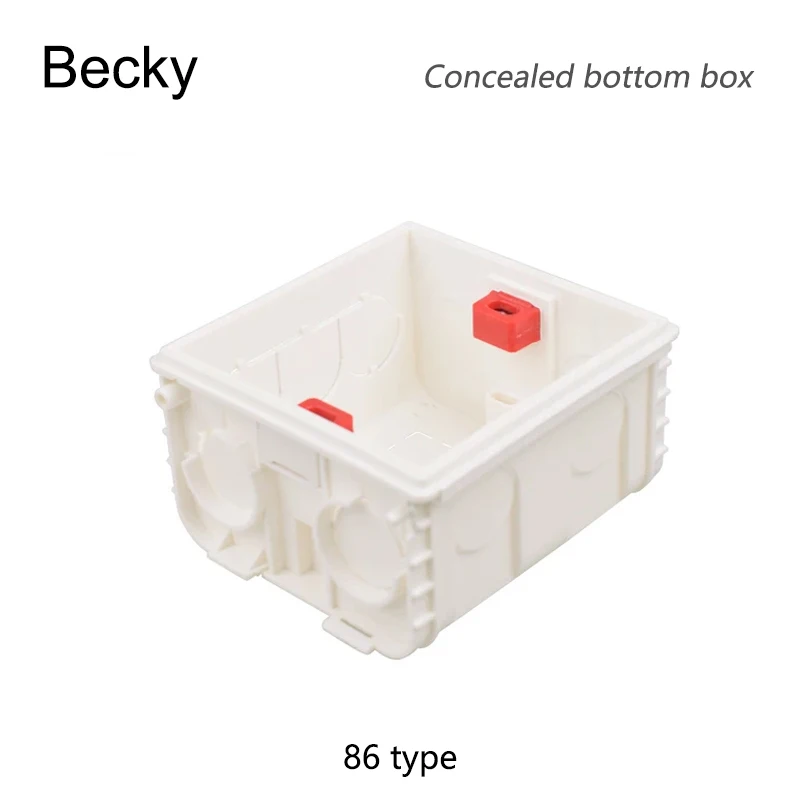 Installation of 86 Universal Wall Switch Socket, Bottom Box Box Flame-retardant Wiring Square Bottom Box Switch Installation: army green