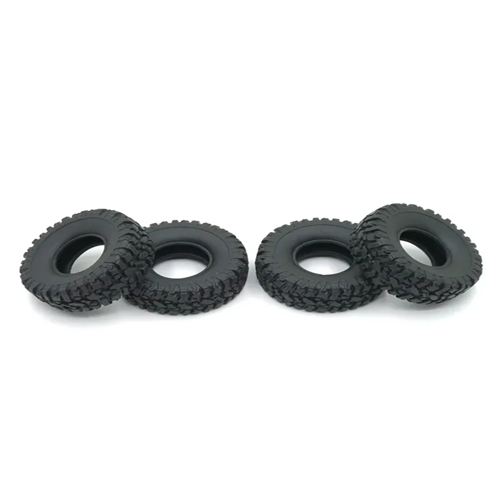 4Pcs Metal Beadlock Wheel Hub Wheel Rim And Rubber Tire For WPL C14 C24 B14 B24 B36 MN D90 MN99S RC Car Upgrade Parts: YELLOW