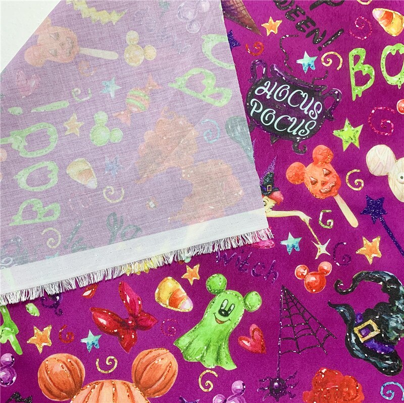 Halloween Pompoen Fairy Candy Polyester Katoen Voor Kids Kleding Hometextile Rugzakken Kussenhoes Diy Materiaal