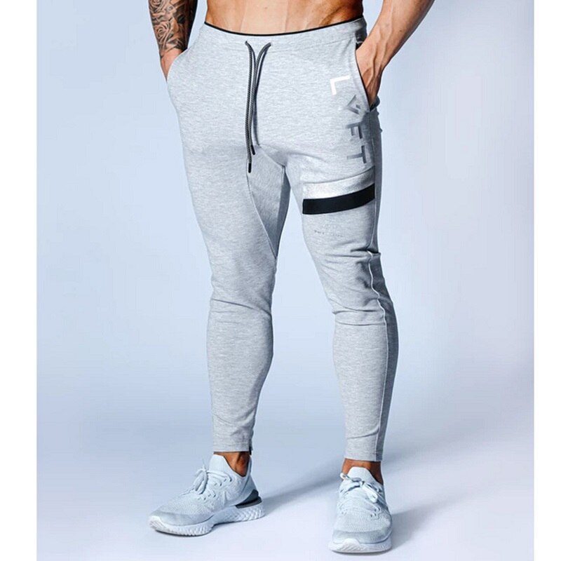 Mannen Elastische Band Casual Broek Broek Fitness Sport Broek Dieptepunt Strakke Skinny Broek Broek Gym Jogging Sport Broek: M / YL-0024-4