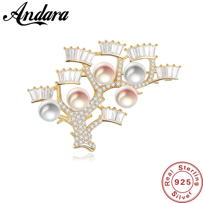 Kleding Broche Classic 925 Sterling Silver Tree Of Life Parel Broches Pins Voor Vrouwen Fijne Sieraden
