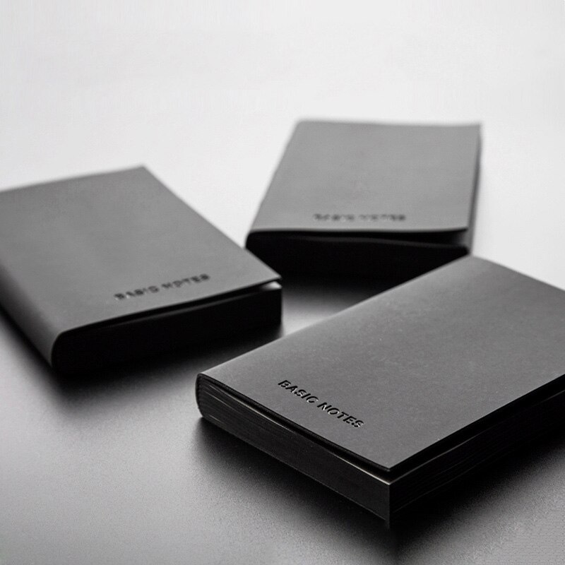 A5 A7 Black Notebook and Journal Blank Line Diary Planner Organizer DIY Agenda Note Book Back to School Business Travel Handbook