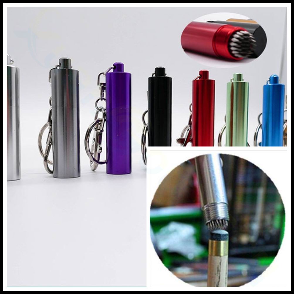 Snooker Pool Cue Tip Tool Shaper Scuffer Billiards Stick Pricker Repair Accessories Cue Needle keychain