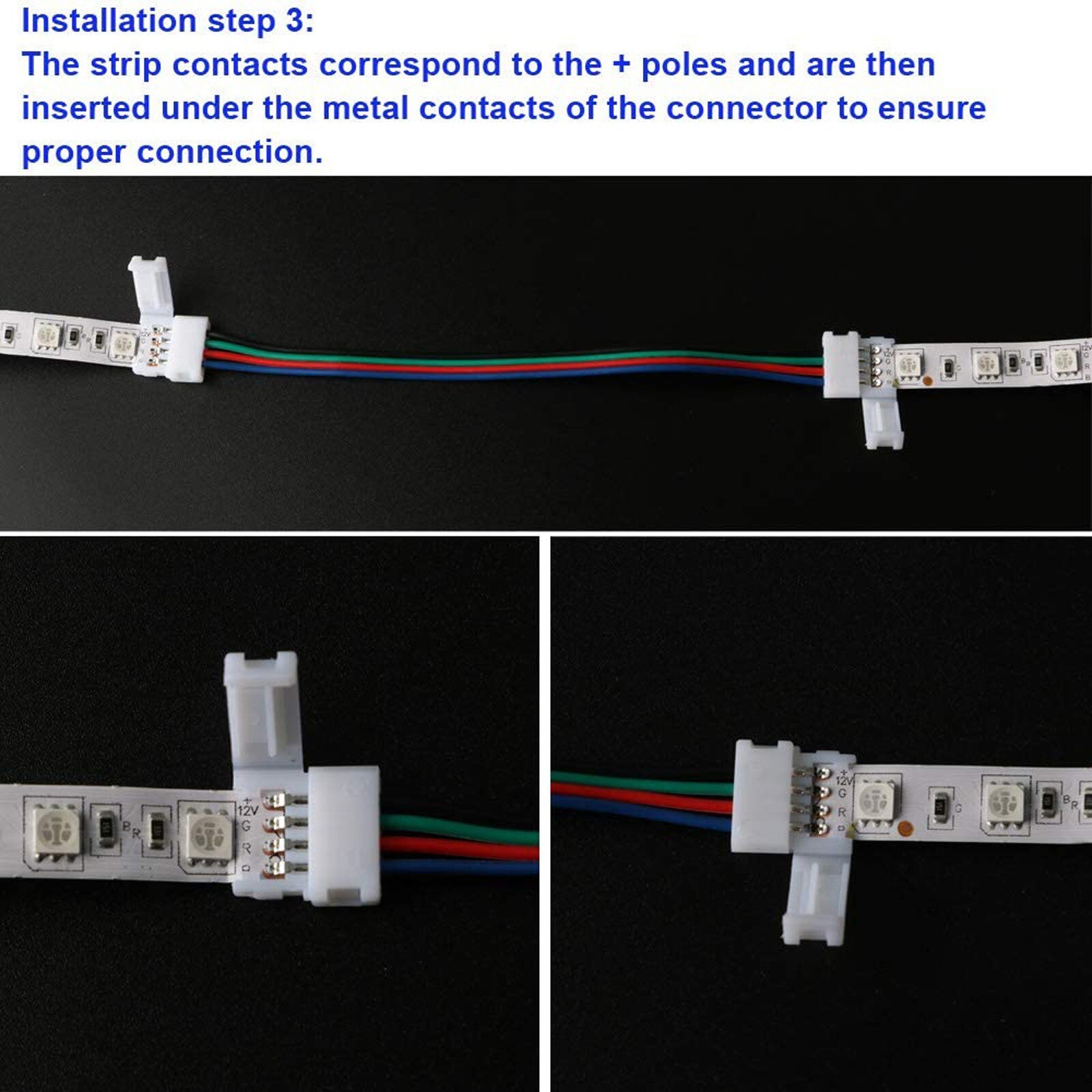 10Pc 4-Pin Led Strip Connector Kit Met T-Vormige L-Vormige Strip Jumpers Led Strip licht Draad Verbinding Terminal Splice # Yj