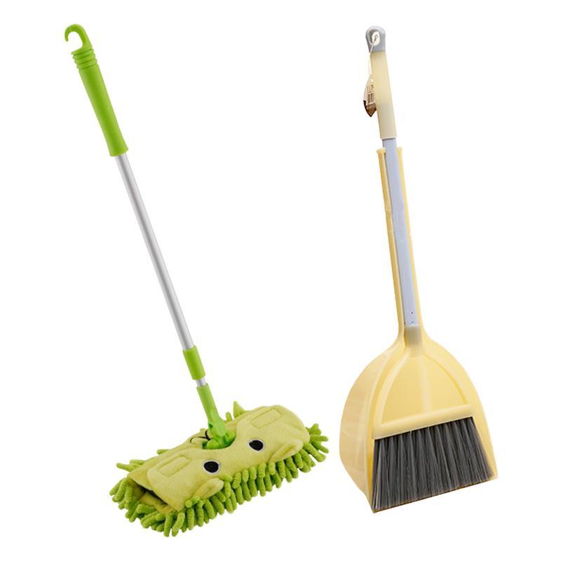 Serpillère enfant balai pelle à poussière ensemble bébé Mini balayage maison nettoyage jouets ensemble télescopique tablette glisser semblant jouer: C