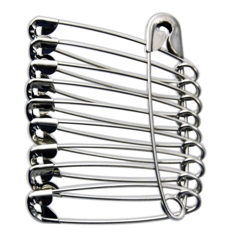 Set van  of 100 metalen veiligheidsspelden, wasknijper