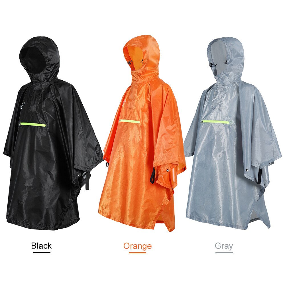 Men Women Raincoat Waterproof Rainwear Rain Cover Rain Coat Hood Cycling with Reflector Rainproof Poncho with Reflective Strip