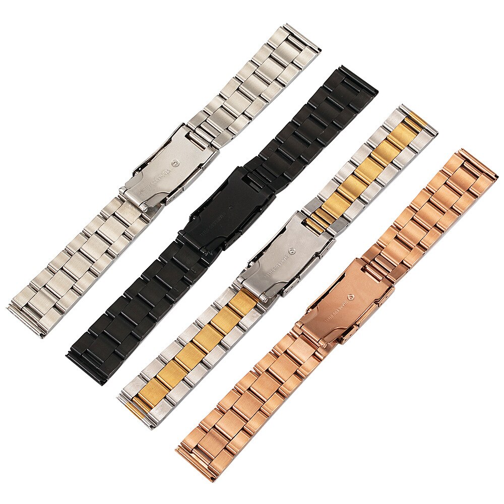 DAHASE Stainless Steel 18mm 20mm 22mm 24mm 26mm 28mm 30mm Watch Band Solid Classic General Metal Strap Watchband Belt OL3Z