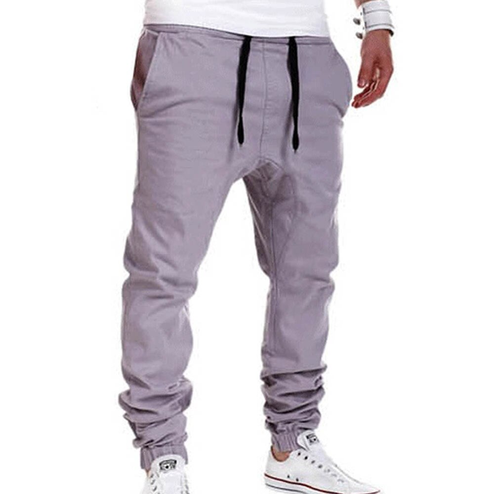 Mænd bukser joggingbukser slacks jogger sportwear baggy bukser: Grå / Xxxl