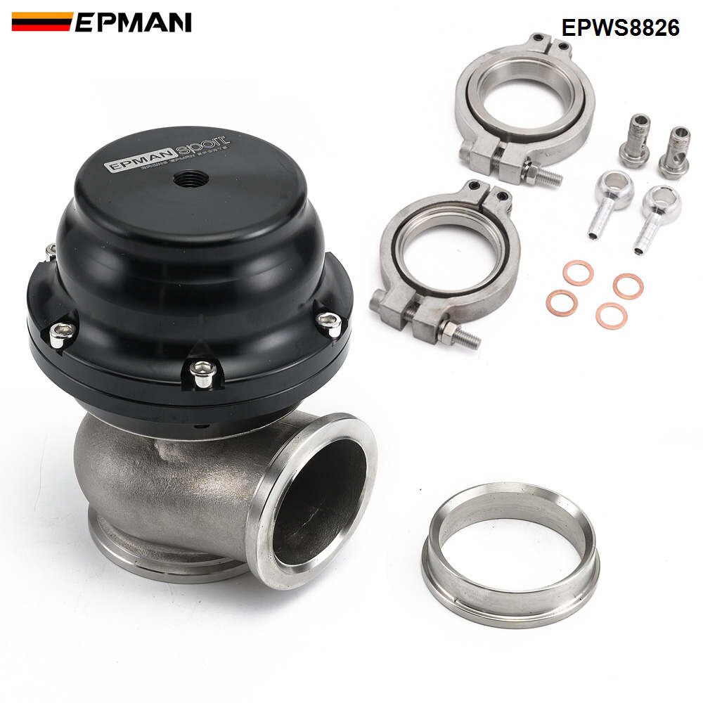 Epman Sport Car V44 MVR 44mm V Band External Wastegate Kit 24PSI Turbo Wastegate EPWS8826: black