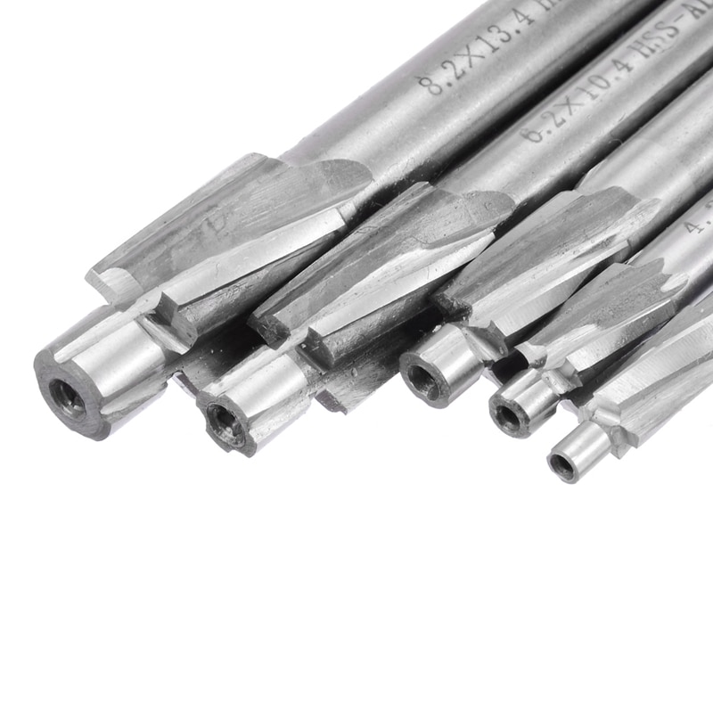 5 Stuks Verzinkfrees M3-M8 - 4 Fluiten HSS-AL Solide Sleuf Verzinkfrees Boor Voor Precisie Hout- En Metaalbewerking