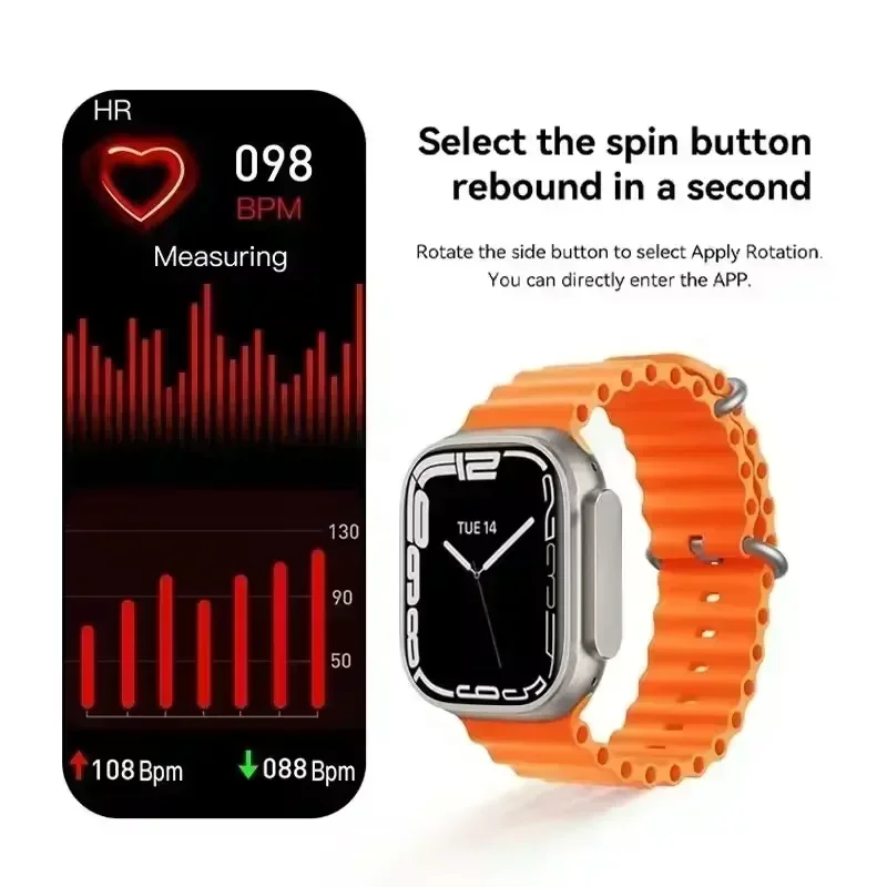 2025 Advanced D70 ULTRA3 2.2HD Amoled Square Smartwatch étanche avec surveillance de la fréquence cardiaque et suivi du sommeil