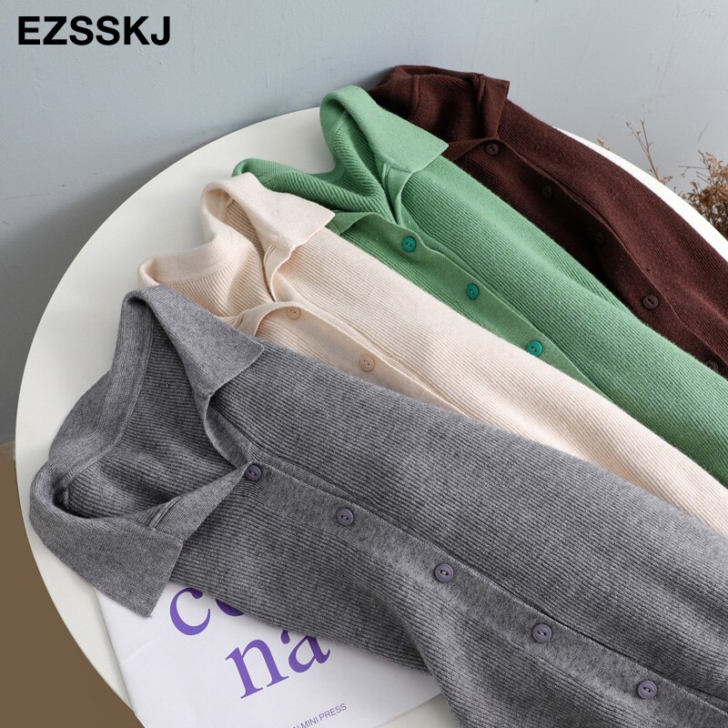 spring autumn short knit cardigans Women casual loose Square collar button sweater Cardigans Outwear female basic jacket coat
