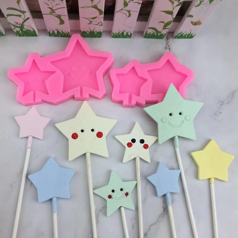 Wärme-beständig Stern Schokolade Lutscher Schimmel Mond Stern Kuchen Dekoration bilden Lutscher Formen für Kuchen Dekorieren
