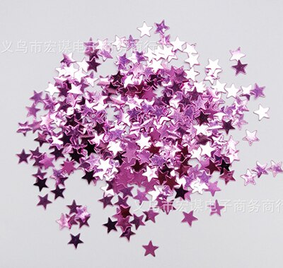6mm/10mm Stars Table Confetti Sprinkles Birthday Party Wedding Decoration Sparkle Blue Gold Silver Green Metallic Stars Supply: pink / 6mm