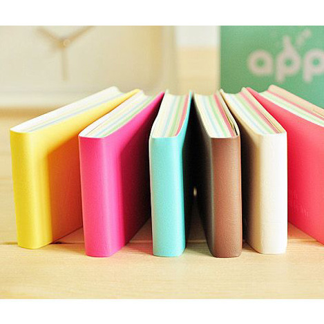 Cute Korean Smiley Notebook Kawaii Student Stationery School Supplies MINI Rectangle Notebook Color Inside Pages Small Note Book