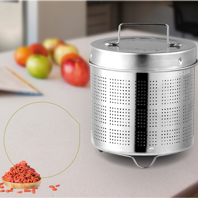 Infuseurs de thé en acier inoxydable panier tamis à thé en maille Fine couvercle filtres à thé et à café avec 2 poignées réutilisables