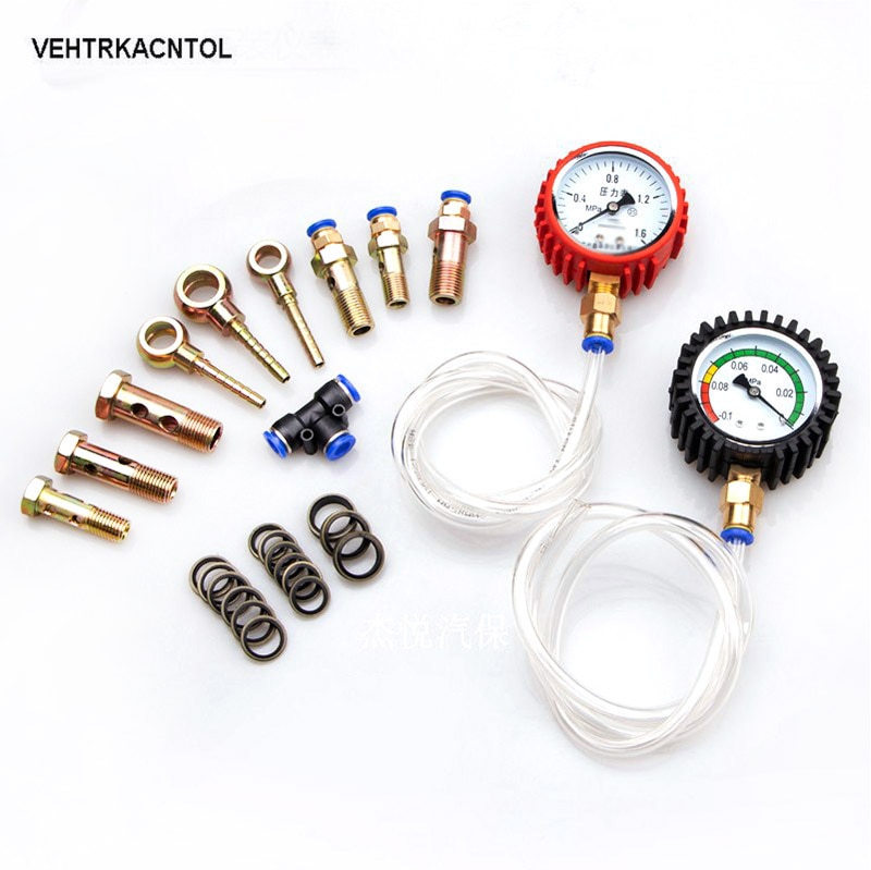 Diesel Car Truck Fuel Circuit Pressure Gauge Engine Low Pressure Oil Circuit Pressure Vacuum Tester Meter