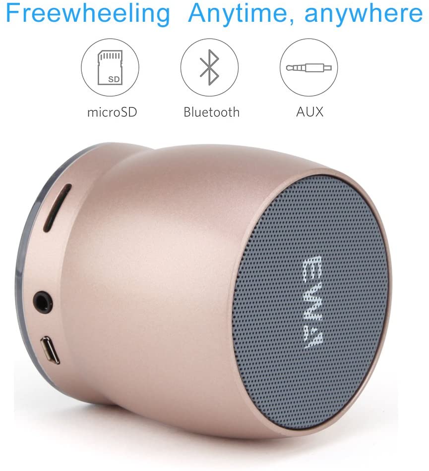 Ewa A150 Bluetooth Portable Speaker Draadloze Luidsprekers 5W Neodymium Driver 360 Graden Geluid Diffusie 8 Uur Speeltijd