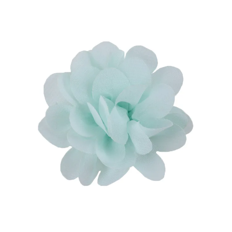 Nishine-Mini Chiffon Tecido Flores para Mulheres e Meninas, Headband, Grampos de Cabelo, Roupas DIY, Bonés, Headwear, Acessórios, 2 ", 20Pcs, Lote: Dourado
