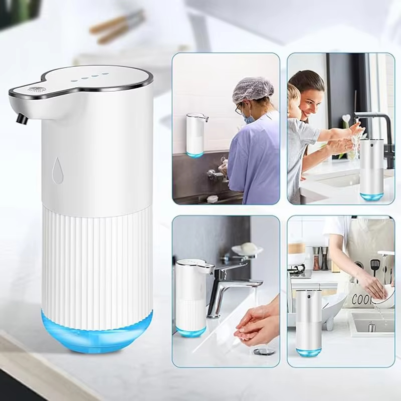 Lamgool automatisk tvålpump skummande/gel handsprit dispenser badrum kök 4- hastigheter justerbar uppladdningsbar